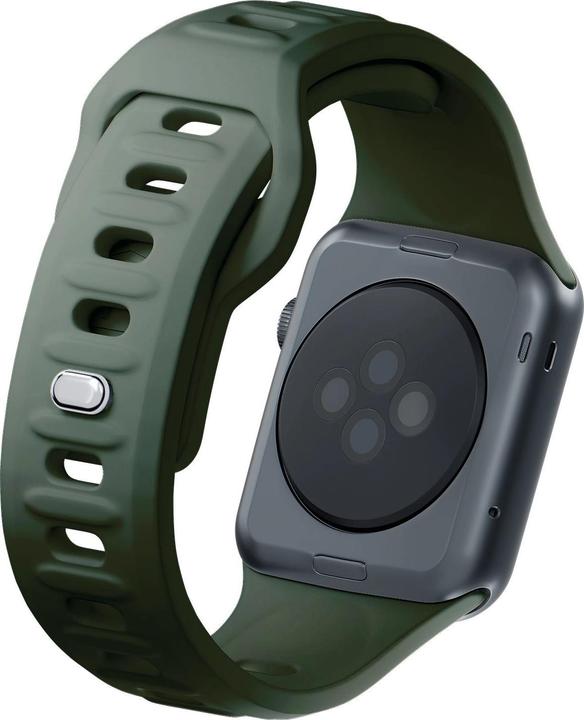 Produktbild 3MK Silicone Watch Strap Ciemnozielony/ Dark Green dla Apple Watch 42/44/45/49mm (Silicone, Stainless Steel)
