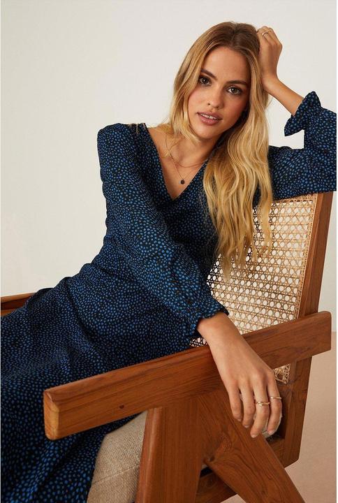 Image du produit Dorothy Perkins Robe midi col en V à pois pour dames/femmes (34)