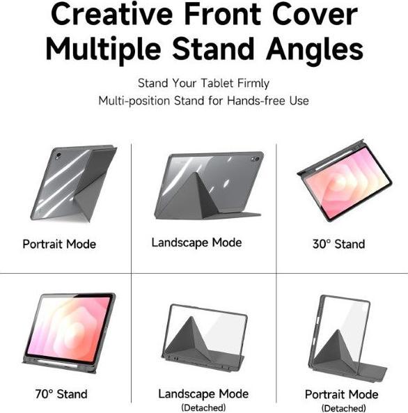 Actual product image Dux Ducis Samsung Galaxy Tab S11 Cover with Origami Stand - Grey (Samsung Galaxy Tab S11)