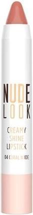 Golden Rose Nude Look Creamy Shine Lipstick 04 Coral Nude (Beige)