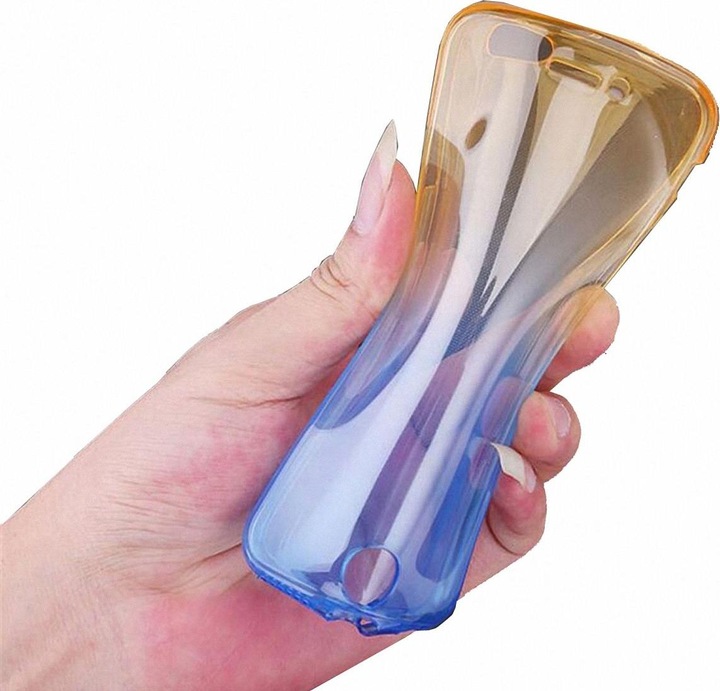 Produktbild König Design Huawei G8 Full Body 360 Silikon Schutzhülle Handyhülle Case Hülle Blau / Violett (LG G8)