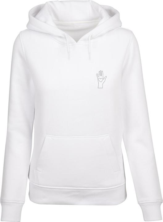Produktbild Merchcode Ladies Peace - Scribble Hand Heart White Hoody - 161513 (M)