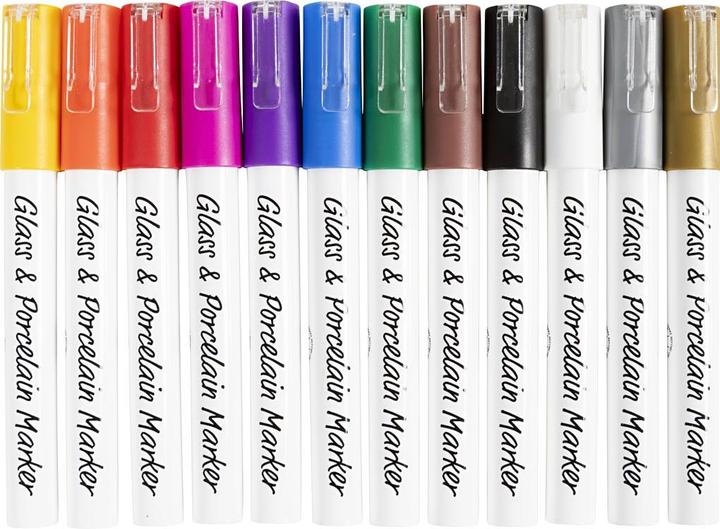 Actual product image Creativ Company Porcelain markers and glass markers (12x)