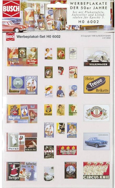 Produktbild Busch 6002 H0 Werbeplakate