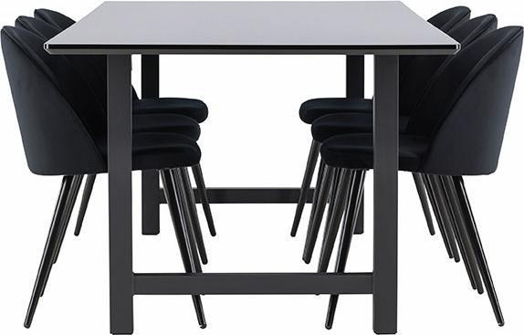 Produktbild Ebuy24 Essgruppe Oslo schwarz (MDF)