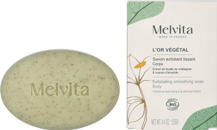Actual product image Melvita L'Or Végétal Smoothing Exfoliating Body Soap (Hard soap)