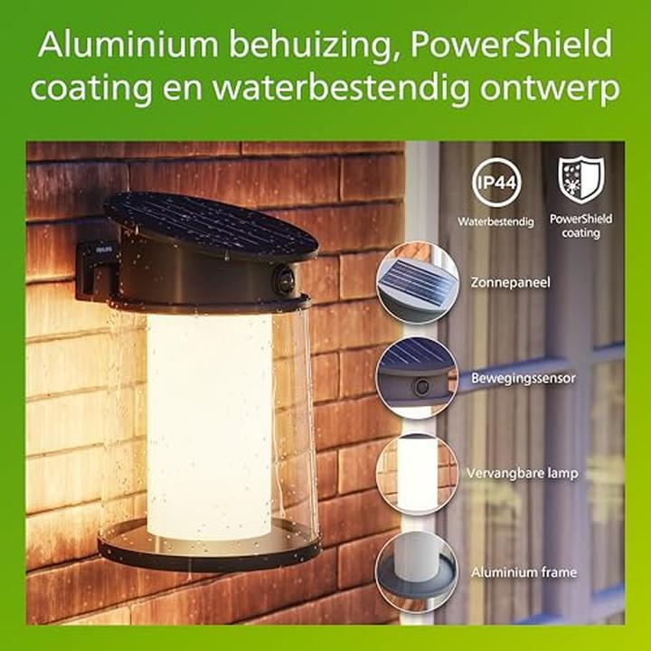Actual product image Philips Solar outdoor wall light (470 lm, E27, IP44)