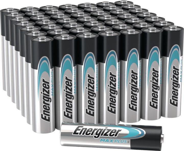 Actual product image Energizer Batterier Alkaline Max Plus AAA, pakke a 50 stk (50 pcs., AAA, 1220 mAh)