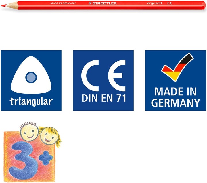Produktbild Staedtler Ergosoft Farbstifte 36 St. 100% FSC (Gemischte Farben, 36 x)