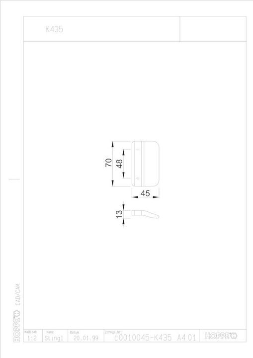 Actual product image Hoppe Balkontürgriff