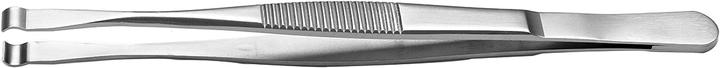 Actual product image RS PRO Stainless Steel Tweezers Acid Resistant, Grooved Tip Cylindrical, 145 mm