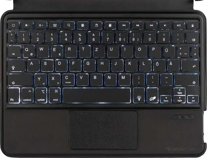 Actual product image Gecko Covers covers V10KC59-Z Keyboard Cover for Ipad 10.2 (19/20/21) QWERTZ Layout Keyboard Case (DE, IPad 10.2 (2019/2020/2021))