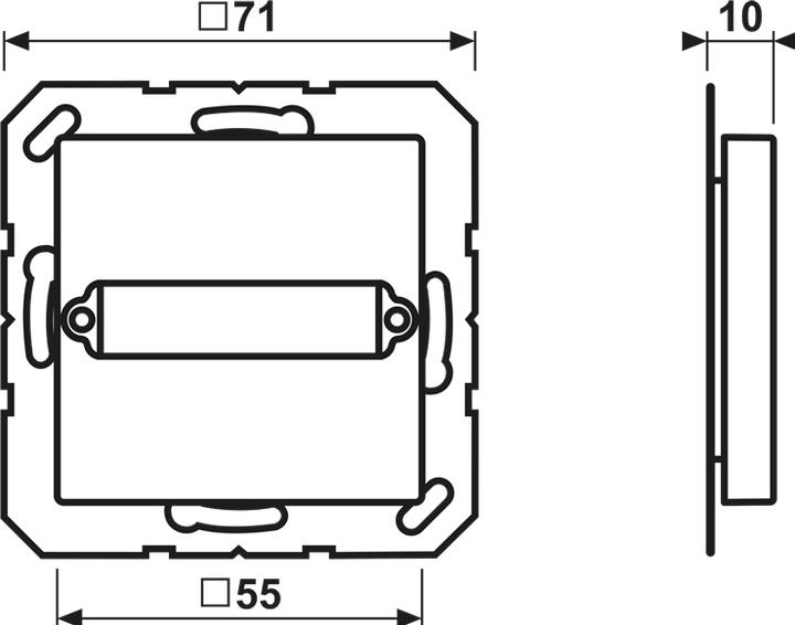 Actual product image JUNG Insert D-Sub 1f A sw glz Terminalf without A594-125SW