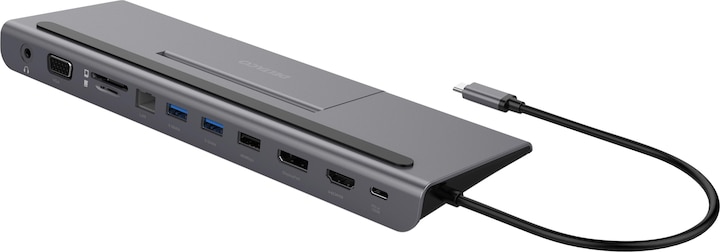 Actual product image Deltaco USB-C docking station VGA/DP/H (USB-C, 11 Ports)