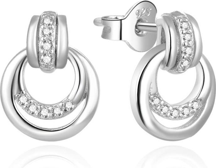Image du produit Beneto Boucles d'oreilles élégantes en argent avec zircons AGUP1888 (L)