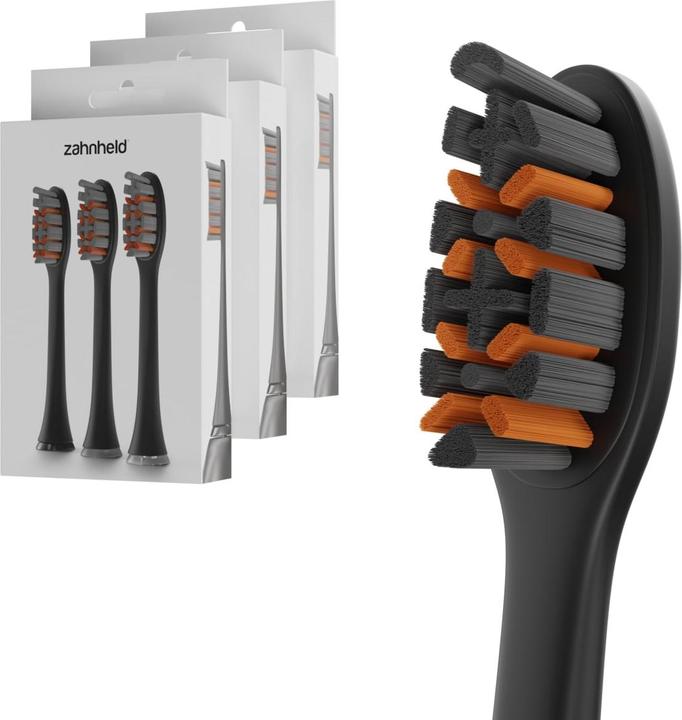 Produktbild Zahnheld Bürstenkopf Pro X-Clean 9x Schwarz (9 x)