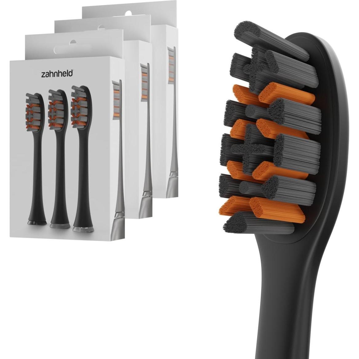 Zahnheld, Zahnbürstenkopf, Bürstenkopf Pro X-Clean 9x Schwarz (9 x)