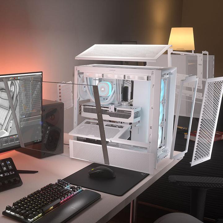 Productafbeelding Corsair 4000D FRAME RS ARGB WIT MIDDENKAST (Mini-ITX, ATX, E-ATX, mATX)