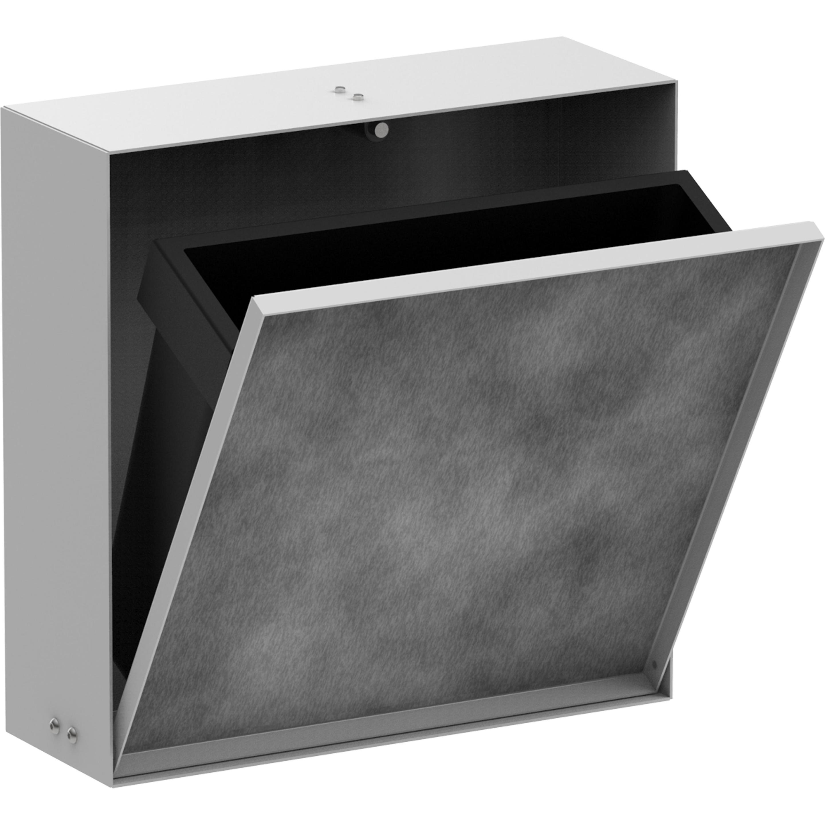 hansgrohe XtraStoris Rock Abfalleimer, Einbau, befliesbare Tür, 390x100x390mm, 4 Liter Inhalt, 5608, Abfalleimer, Weiss