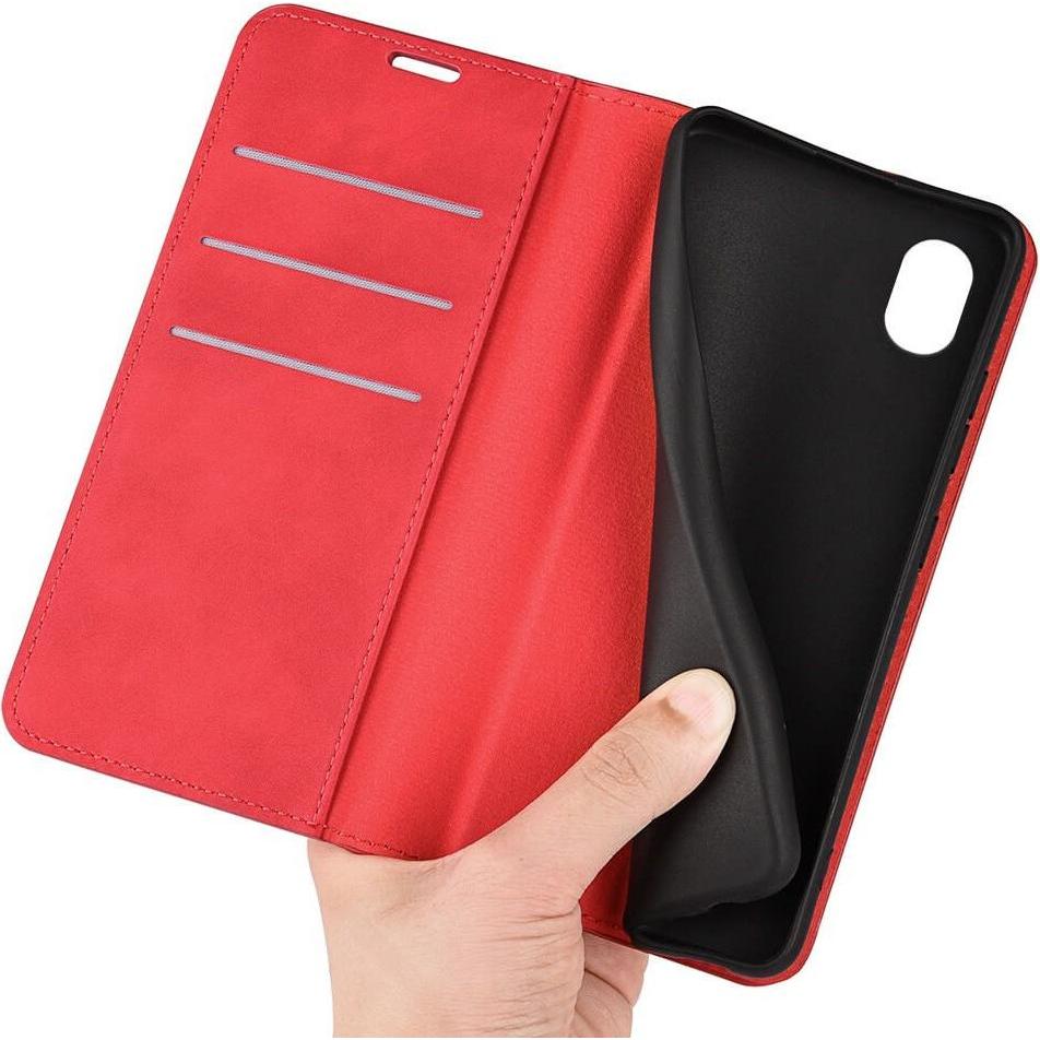 Thumbnail - Cover-Discount Galaxy A23e - Stand Flip Case Hülle rot (Samsung Galaxy A23e), Smartphone Hülle, Rot