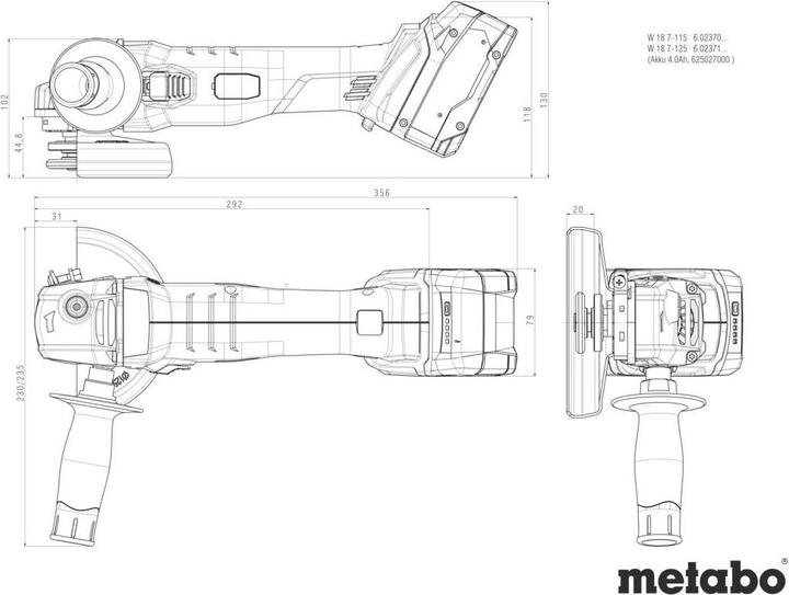 Produktbild Metabo W 18 7-125 (125 mm)