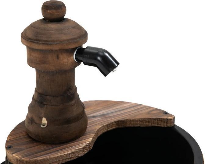 Immagine prodotto Swisshandel24 Fontana da giardino, legno di abete + metallo legno naturale