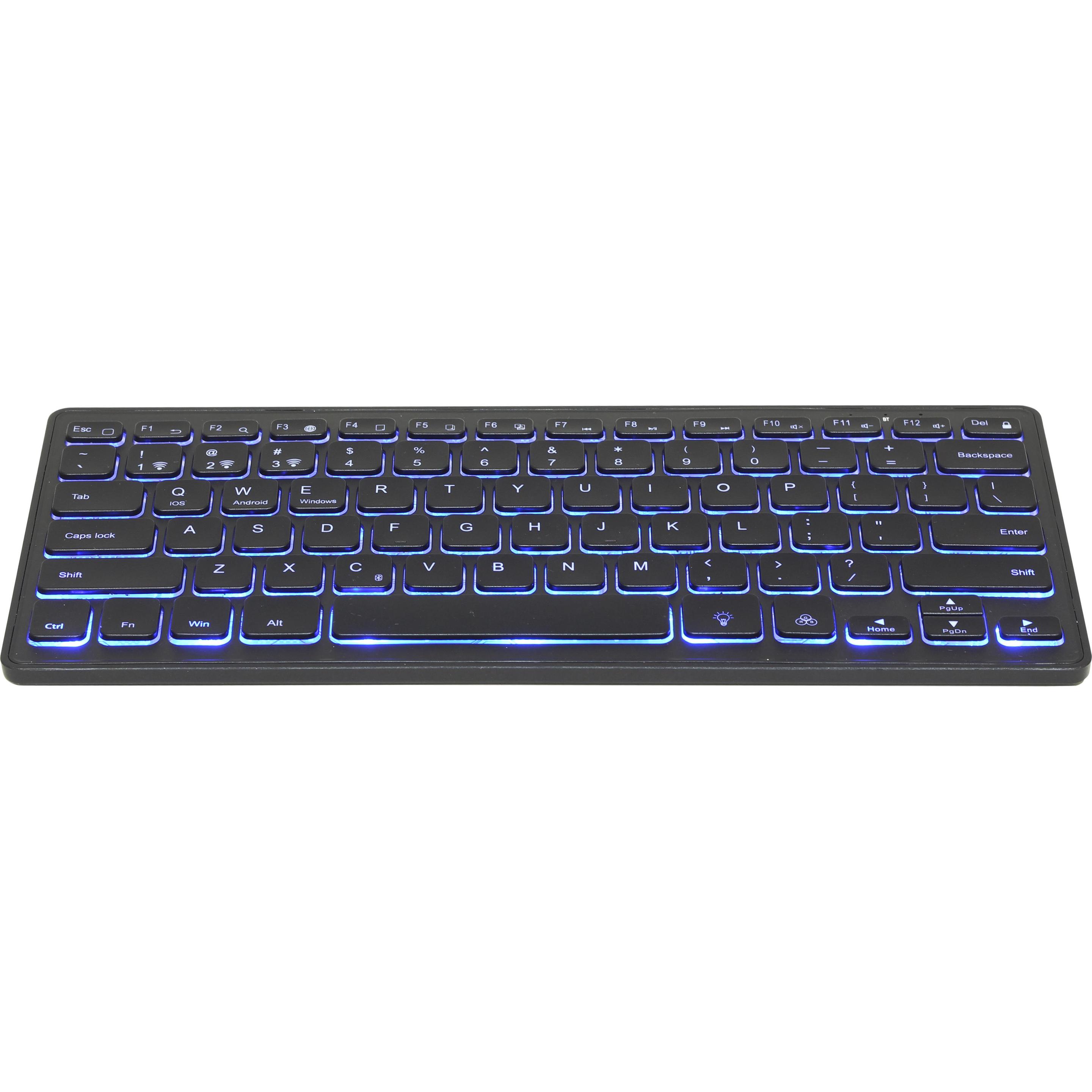 Thumbnail - Gembird KB-BTRGB-01-DE (DE, Kabellos), Tastatur, Schwarz