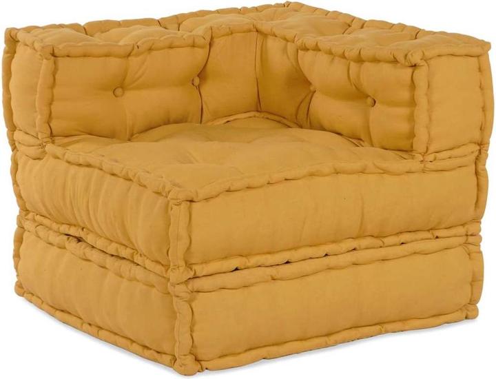 Actual product image vidaXL Modul-Poufs 4er Set Gelbes Gewebe