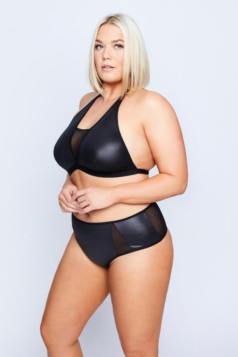 Produktbild Ulla Popken Bustier, Mesh-Einsatz, Wetlook (54 B)