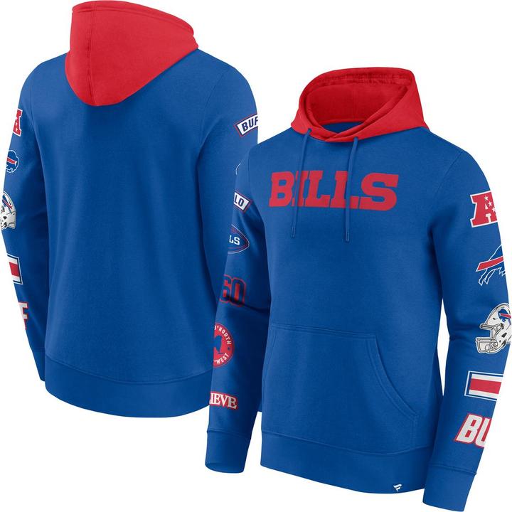 Immagine prodotto Fanatics Felpa con cappuccio con stampa sulle maniche dei Buffalo Bills NFL - XXL (XXL)