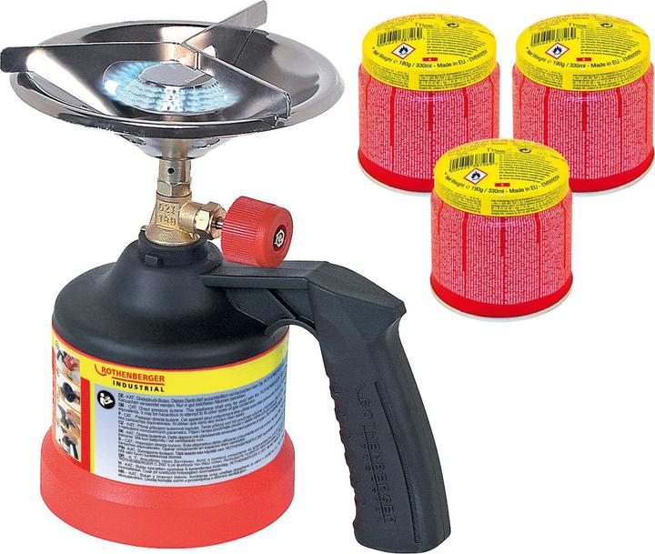 Productafbeelding Rothenberger Scout camping kooktoestel inclusief 3x C200 patroon