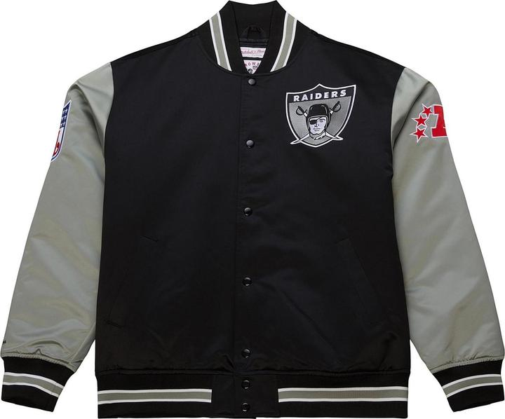 Actual product image Mitchell & Ness M&N Heavyweight Satin Jacke NFL Oakland Raiders - S (S)