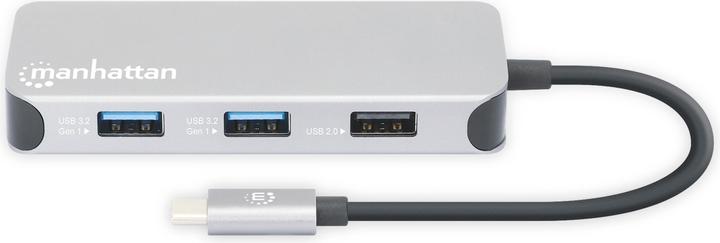 Actual product image Manhattan USB-C 8-in-1 Docking Station with Power Delivery (USB-C, 8 ports)