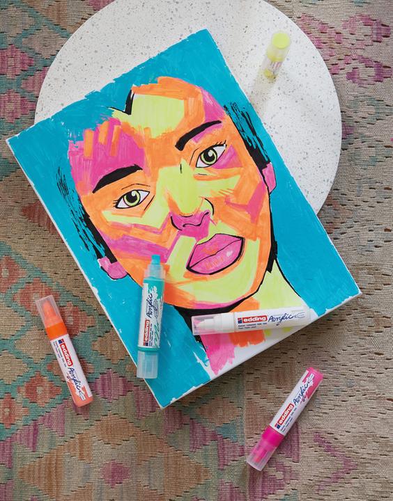 Image du produit Edding Marqueur acrylique 5000 (Rose néon, 10 mm, 1 x)