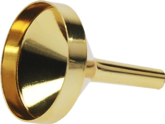 Perfume funnel, aluminium, gold-coloured, Ø 2.5 cm, height: 3 cm