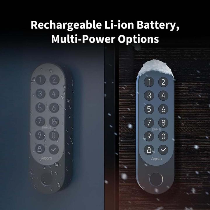 Immagine prodotto Aqara Smart Lock U200 Argento, EL-D02E (Impronta, Combinazione numerica elettronica, Bluetooth, Chiave, Scheda chiave, Smartphone)