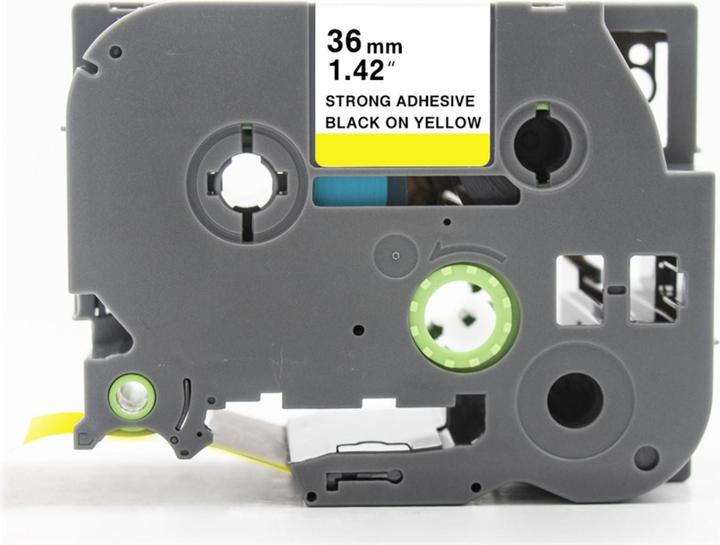 Immagine prodotto Hermex Alternatives Etikettenband zu Brother TZe-S661 Beschriftungsband (3.60 cm, Giallo, Nero)