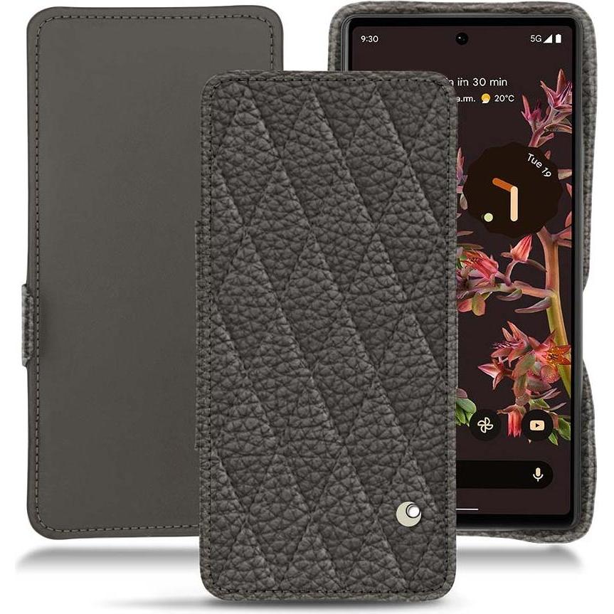 Noreve Lederschutzhülle horizontal (Google Pixel 6), Smartphone Hülle, Grau