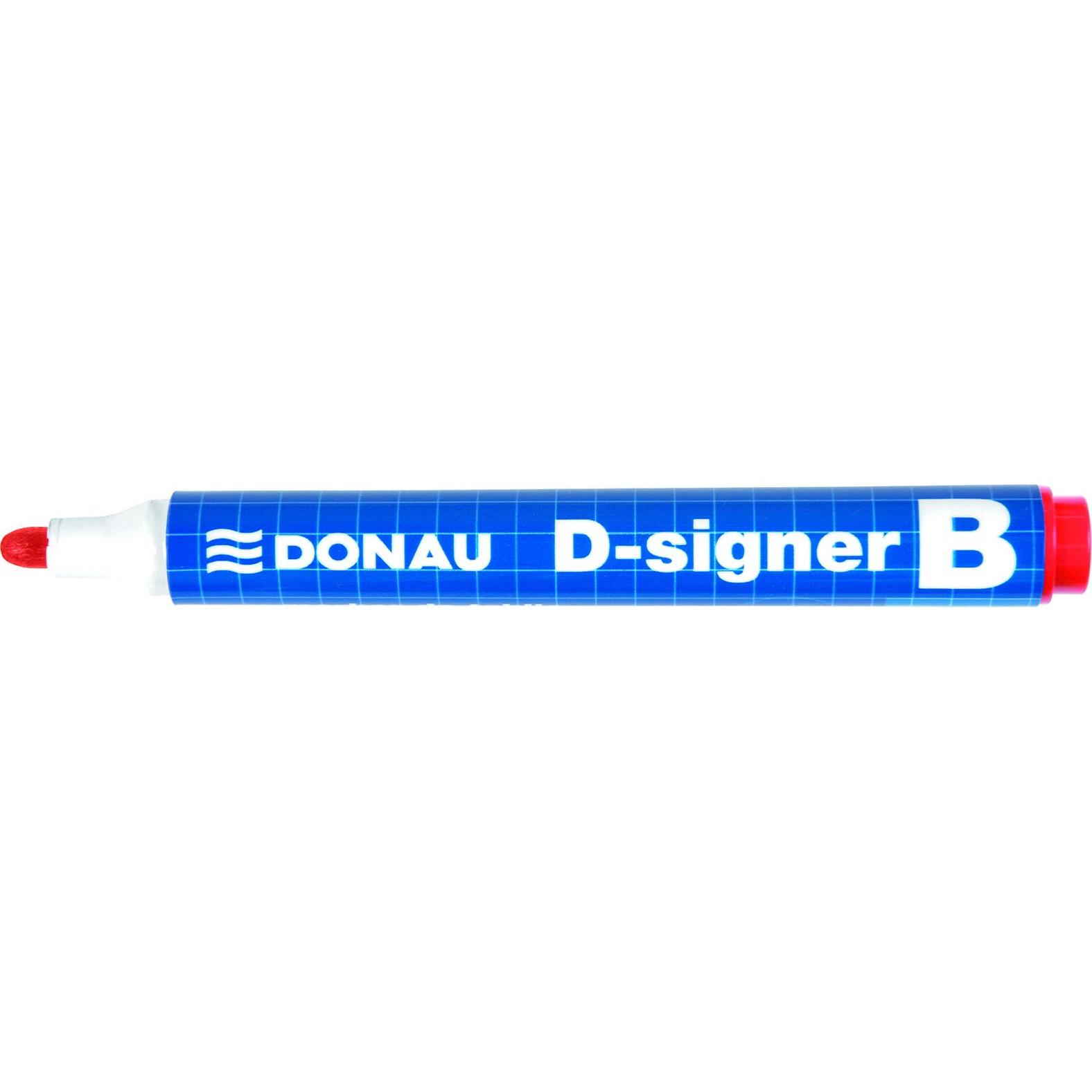 Donau, Marker, Whiteboardmarker d-signer, rund, 2-4mm (strich), anhänger, rot (Rot)
