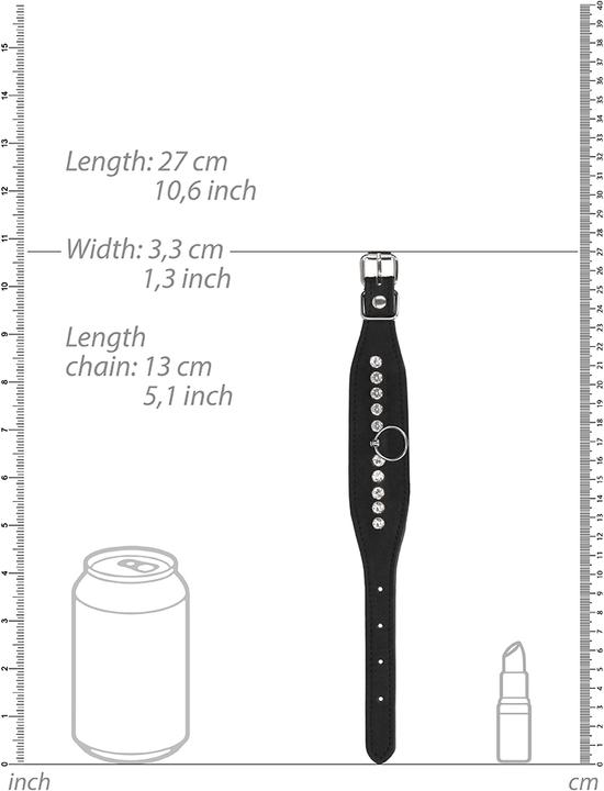 Actual product image Ouch! Diamond Studded Wrist Cuffs