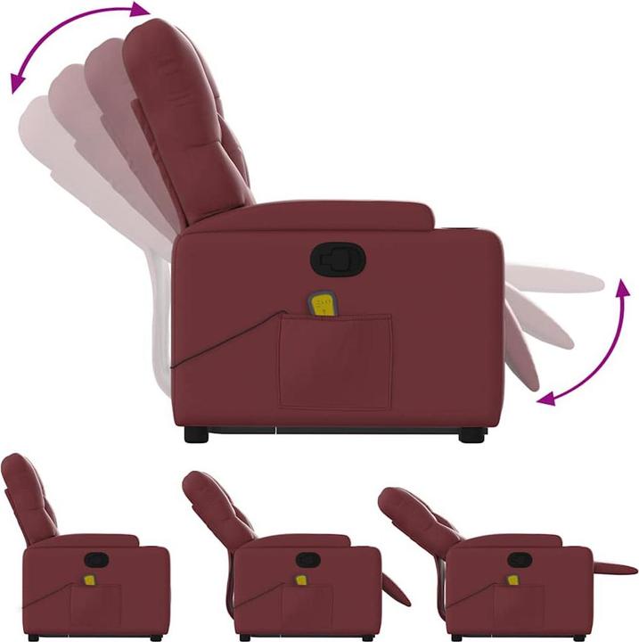 Produktbild vidaXL Massagesessel mit Aufstehhilfe Kunstleder