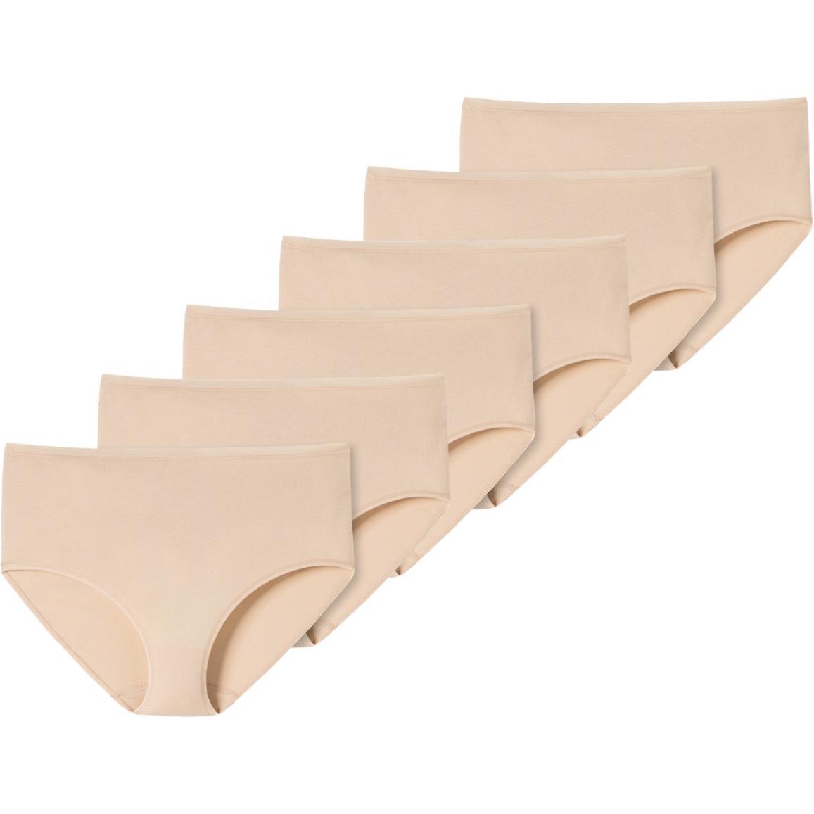 Schiesser, Damen, Unterhosen, 6er Pack 95/5 Organic Midi-Slip, Beige, (44, 6er Pack)