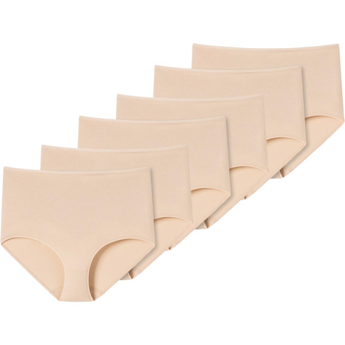 Schiesser, Damen, Unterhosen, 6er Pack 95/5 Organic Maxi-Slip, Beige, (48, 6er Pack)