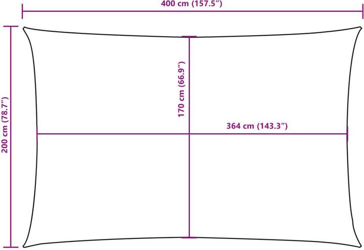 Produktbild vidaXL Sonnensegel (200 x 400 cm)
