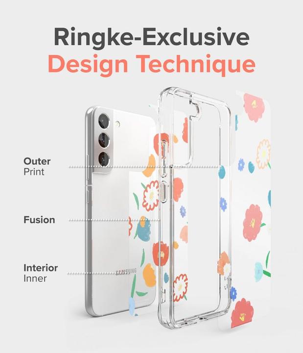 Actual product image Ringke Fusion Design Armored Case Cover with Gel Frame for Samsung Galaxy S22 + (S22 Plus) Clear (Se (Samsung Galaxy S22+)