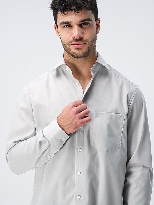 Produktbild Olymp Hemd Luxor grau/ New Kent 1/1 arm Chambray Gr.46 (46)