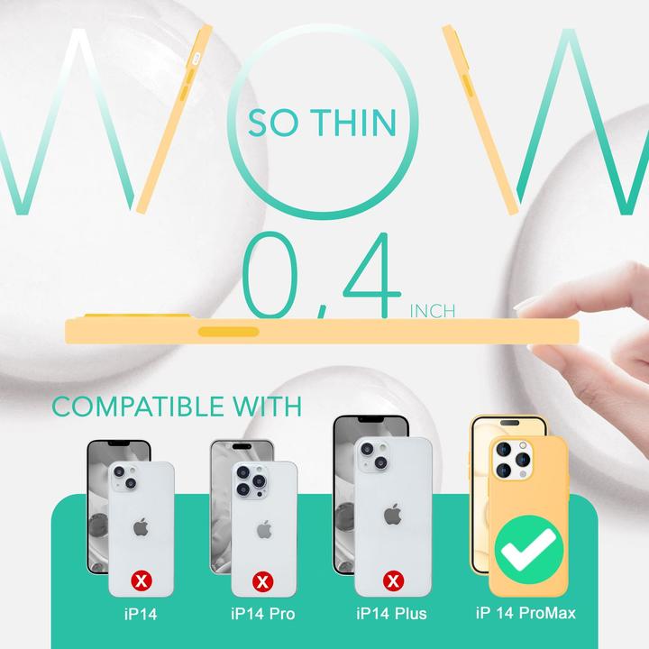 Produktbild Nalia Liquid Silikon Hülle mit MagSafe Funktion & 2x Display Schutzglas (Apple iPhone 14 Pro Max)