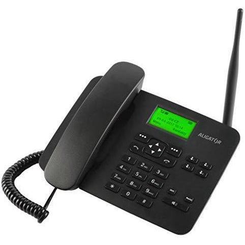 Aligator Mobiltelefon im klassischen Tischtelefon Style, Telefon, Schwarz