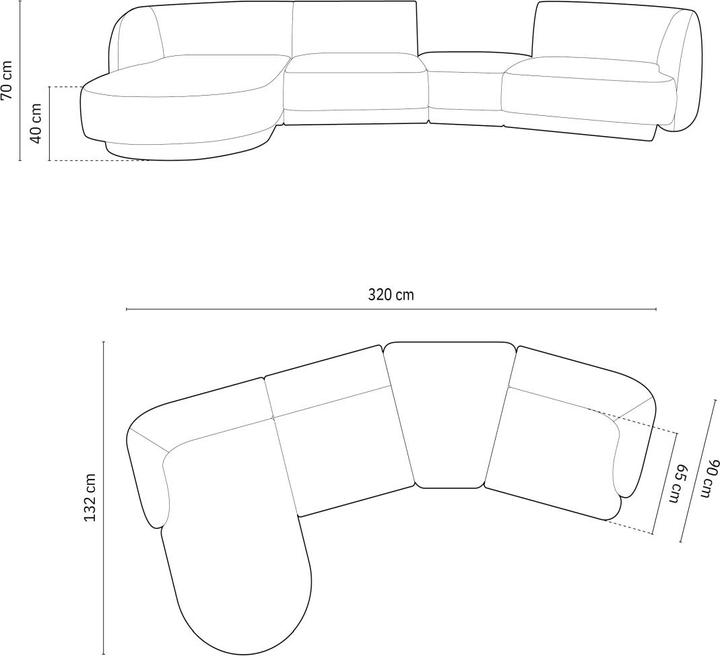 Actual product image Micadoni Miley (4-seater, Modular sofa)