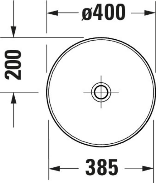 Actual product image Duravit Sivida washbasin set, round, 400x400mm, incl. console 880x500mm
